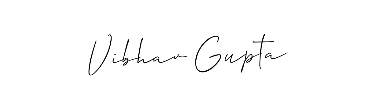 Vibhav Gupta stylish signature style. Best Handwritten Sign (Allison_Script) for my name. Handwritten Signature Collection Ideas for my name Vibhav Gupta. Vibhav Gupta signature style 2 images and pictures png
