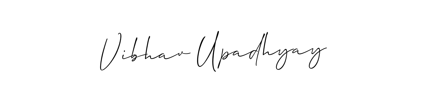 Similarly Allison_Script is the best handwritten signature design. Signature creator online .You can use it as an online autograph creator for name Vibhav Upadhyay. Vibhav Upadhyay signature style 2 images and pictures png