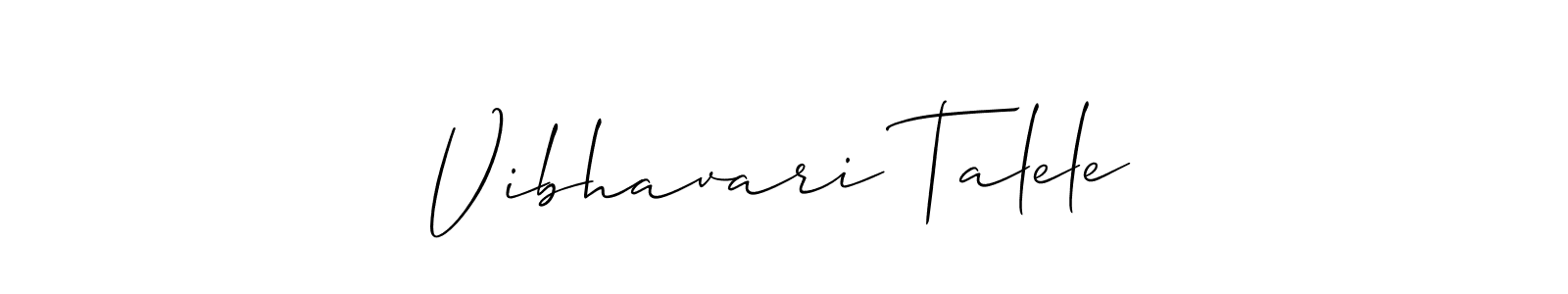 Use a signature maker to create a handwritten signature online. With this signature software, you can design (Allison_Script) your own signature for name Vibhavari Talele. Vibhavari Talele signature style 2 images and pictures png