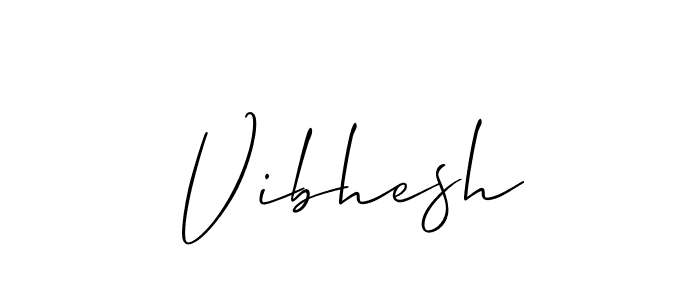 It looks lik you need a new signature style for name Vibhesh. Design unique handwritten (Allison_Script) signature with our free signature maker in just a few clicks. Vibhesh signature style 2 images and pictures png