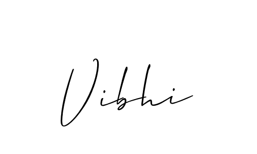 It looks lik you need a new signature style for name Vibhi. Design unique handwritten (Allison_Script) signature with our free signature maker in just a few clicks. Vibhi signature style 2 images and pictures png