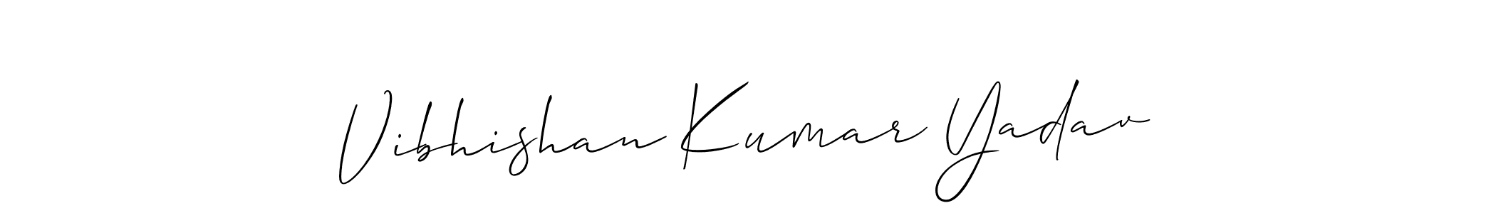 Design your own signature with our free online signature maker. With this signature software, you can create a handwritten (Allison_Script) signature for name Vibhishan Kumar Yadav. Vibhishan Kumar Yadav signature style 2 images and pictures png