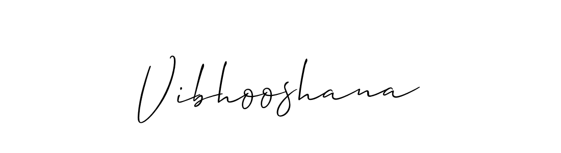 Make a beautiful signature design for name Vibhooshana. With this signature (Allison_Script) style, you can create a handwritten signature for free. Vibhooshana signature style 2 images and pictures png