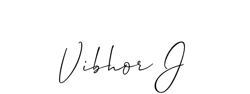 Similarly Allison_Script is the best handwritten signature design. Signature creator online .You can use it as an online autograph creator for name Vibhor J. Vibhor J signature style 2 images and pictures png