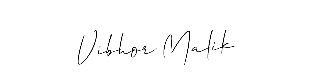 Best and Professional Signature Style for Vibhor Malik. Allison_Script Best Signature Style Collection. Vibhor Malik signature style 2 images and pictures png