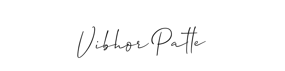 Also we have Vibhor Patle name is the best signature style. Create professional handwritten signature collection using Allison_Script autograph style. Vibhor Patle signature style 2 images and pictures png