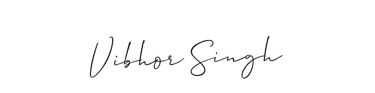 Vibhor Singh stylish signature style. Best Handwritten Sign (Allison_Script) for my name. Handwritten Signature Collection Ideas for my name Vibhor Singh. Vibhor Singh signature style 2 images and pictures png