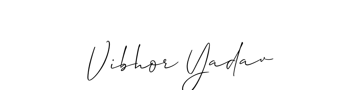 Also You can easily find your signature by using the search form. We will create Vibhor Yadav name handwritten signature images for you free of cost using Allison_Script sign style. Vibhor Yadav signature style 2 images and pictures png
