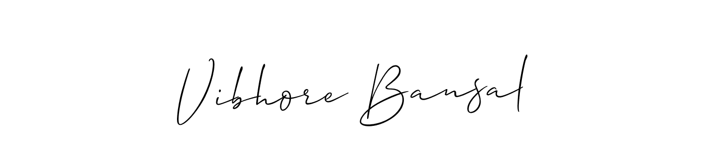 It looks lik you need a new signature style for name Vibhore Bansal. Design unique handwritten (Allison_Script) signature with our free signature maker in just a few clicks. Vibhore Bansal signature style 2 images and pictures png