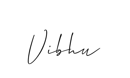 How to make Vibhu signature? Allison_Script is a professional autograph style. Create handwritten signature for Vibhu name. Vibhu signature style 2 images and pictures png