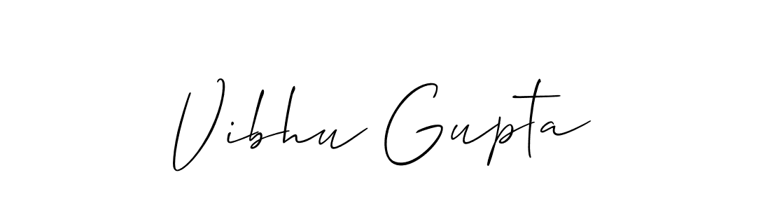 Use a signature maker to create a handwritten signature online. With this signature software, you can design (Allison_Script) your own signature for name Vibhu Gupta. Vibhu Gupta signature style 2 images and pictures png