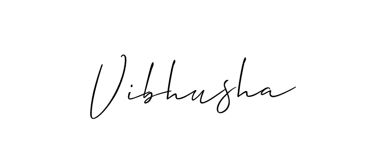 The best way (Allison_Script) to make a short signature is to pick only two or three words in your name. The name Vibhusha include a total of six letters. For converting this name. Vibhusha signature style 2 images and pictures png