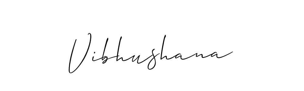 How to make Vibhushana signature? Allison_Script is a professional autograph style. Create handwritten signature for Vibhushana name. Vibhushana signature style 2 images and pictures png