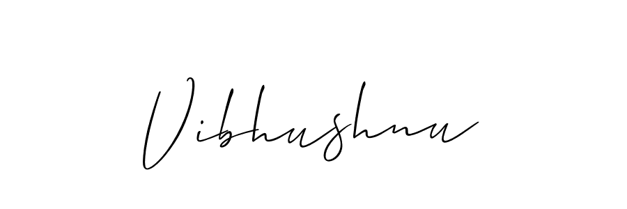 Create a beautiful signature design for name Vibhushnu. With this signature (Allison_Script) fonts, you can make a handwritten signature for free. Vibhushnu signature style 2 images and pictures png