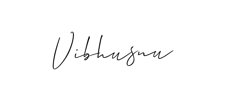 It looks lik you need a new signature style for name Vibhusnu. Design unique handwritten (Allison_Script) signature with our free signature maker in just a few clicks. Vibhusnu signature style 2 images and pictures png