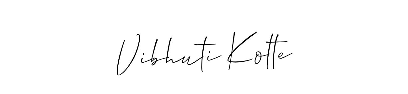 How to Draw Vibhuti Kolte signature style? Allison_Script is a latest design signature styles for name Vibhuti Kolte. Vibhuti Kolte signature style 2 images and pictures png