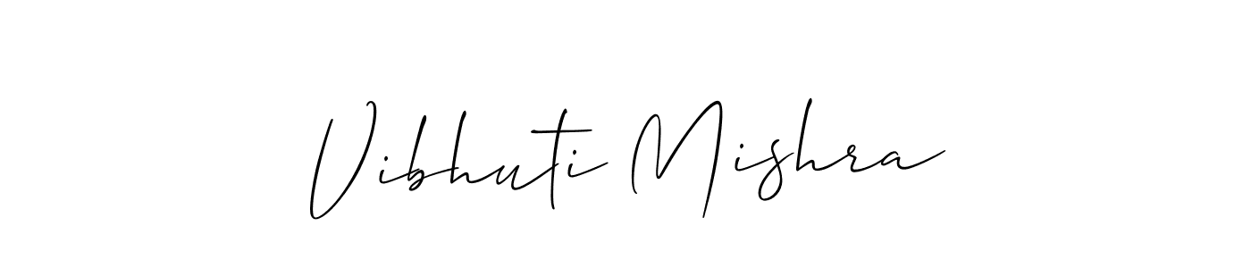 Make a beautiful signature design for name Vibhuti Mishra. With this signature (Allison_Script) style, you can create a handwritten signature for free. Vibhuti Mishra signature style 2 images and pictures png