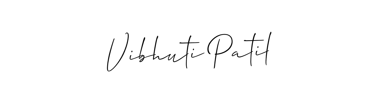 How to make Vibhuti Patil name signature. Use Allison_Script style for creating short signs online. This is the latest handwritten sign. Vibhuti Patil signature style 2 images and pictures png