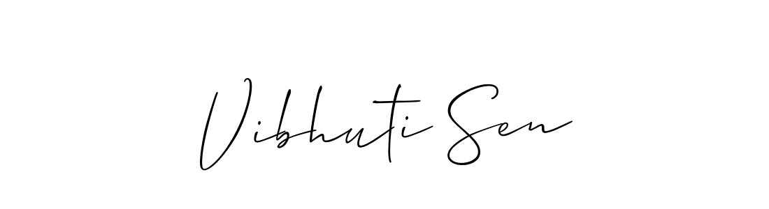 Make a short Vibhuti Sen signature style. Manage your documents anywhere anytime using Allison_Script. Create and add eSignatures, submit forms, share and send files easily. Vibhuti Sen signature style 2 images and pictures png
