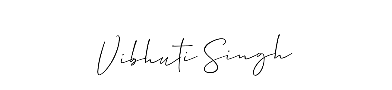 Create a beautiful signature design for name Vibhuti Singh. With this signature (Allison_Script) fonts, you can make a handwritten signature for free. Vibhuti Singh signature style 2 images and pictures png