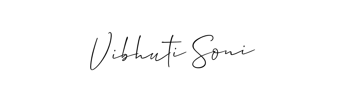 You should practise on your own different ways (Allison_Script) to write your name (Vibhuti Soni) in signature. don't let someone else do it for you. Vibhuti Soni signature style 2 images and pictures png