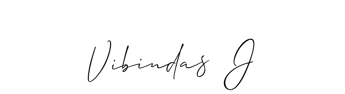 Vibindas  J stylish signature style. Best Handwritten Sign (Allison_Script) for my name. Handwritten Signature Collection Ideas for my name Vibindas  J. Vibindas  J signature style 2 images and pictures png