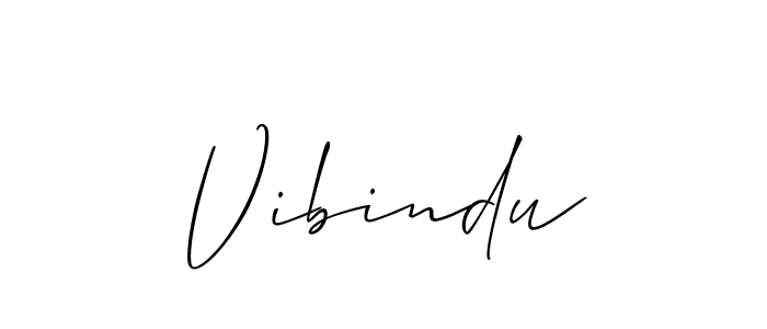 How to Draw Vibindu signature style? Allison_Script is a latest design signature styles for name Vibindu. Vibindu signature style 2 images and pictures png