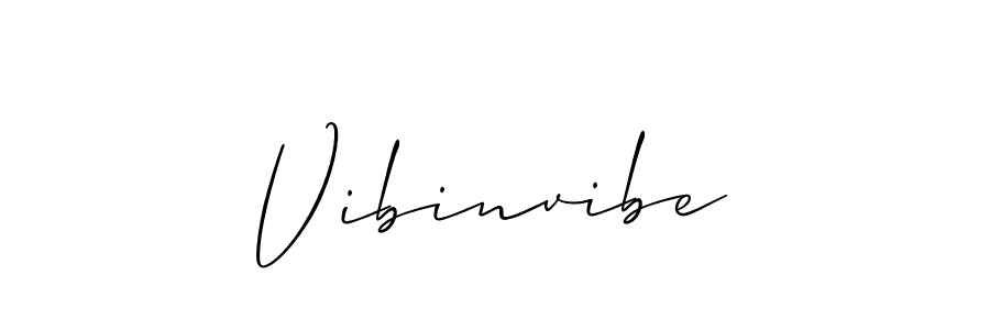 Design your own signature with our free online signature maker. With this signature software, you can create a handwritten (Allison_Script) signature for name Vibinvibe. Vibinvibe signature style 2 images and pictures png