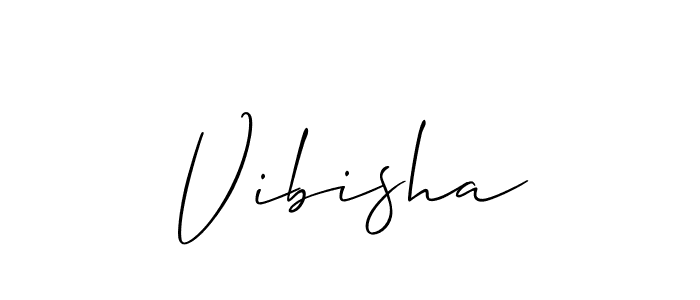 The best way (Allison_Script) to make a short signature is to pick only two or three words in your name. The name Vibisha include a total of six letters. For converting this name. Vibisha signature style 2 images and pictures png