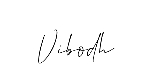 Vibodh stylish signature style. Best Handwritten Sign (Allison_Script) for my name. Handwritten Signature Collection Ideas for my name Vibodh. Vibodh signature style 2 images and pictures png