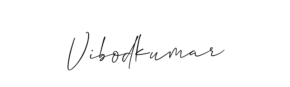 Also we have Vibodkumar name is the best signature style. Create professional handwritten signature collection using Allison_Script autograph style. Vibodkumar signature style 2 images and pictures png