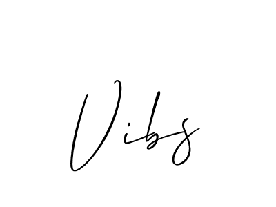 It looks lik you need a new signature style for name Vibs. Design unique handwritten (Allison_Script) signature with our free signature maker in just a few clicks. Vibs signature style 2 images and pictures png