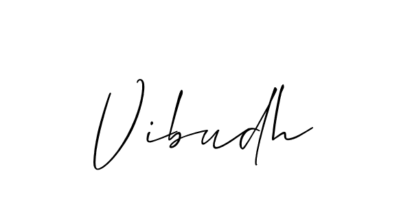 Similarly Allison_Script is the best handwritten signature design. Signature creator online .You can use it as an online autograph creator for name Vibudh. Vibudh signature style 2 images and pictures png