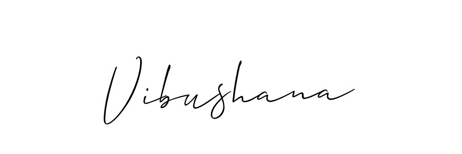 Also we have Vibushana name is the best signature style. Create professional handwritten signature collection using Allison_Script autograph style. Vibushana signature style 2 images and pictures png
