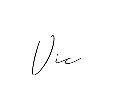 How to make Vic  signature? Allison_Script is a professional autograph style. Create handwritten signature for Vic  name. Vic  signature style 2 images and pictures png