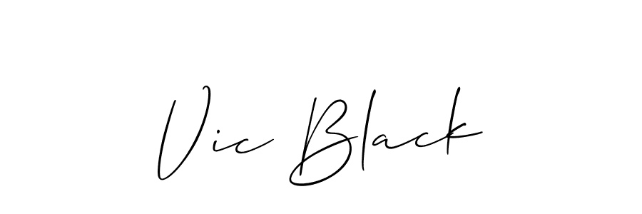 Use a signature maker to create a handwritten signature online. With this signature software, you can design (Allison_Script) your own signature for name Vic Black. Vic Black signature style 2 images and pictures png