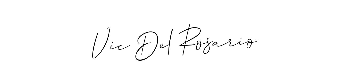 How to make Vic Del Rosario signature? Allison_Script is a professional autograph style. Create handwritten signature for Vic Del Rosario name. Vic Del Rosario signature style 2 images and pictures png