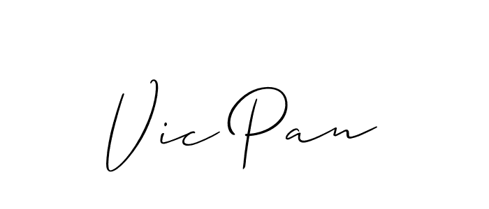 You can use this online signature creator to create a handwritten signature for the name Vic Pan. This is the best online autograph maker. Vic Pan signature style 2 images and pictures png