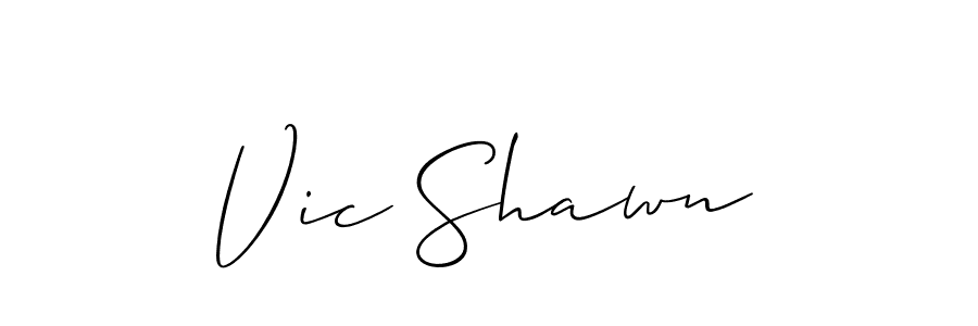 Once you've used our free online signature maker to create your best signature Allison_Script style, it's time to enjoy all of the benefits that Vic Shawn name signing documents. Vic Shawn signature style 2 images and pictures png