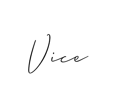 Design your own signature with our free online signature maker. With this signature software, you can create a handwritten (Allison_Script) signature for name Vice. Vice signature style 2 images and pictures png