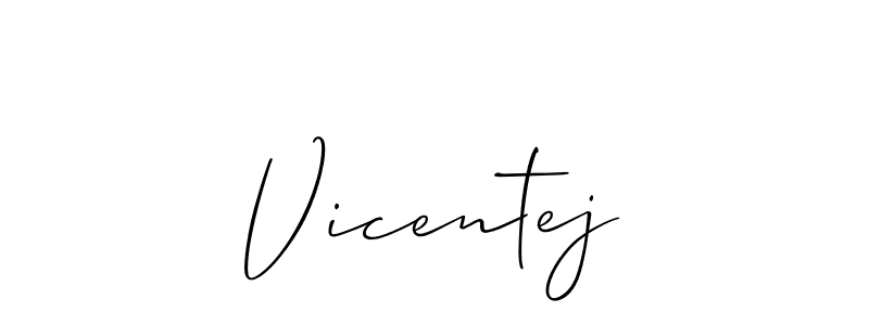 You should practise on your own different ways (Allison_Script) to write your name (Vicentej) in signature. don't let someone else do it for you. Vicentej signature style 2 images and pictures png