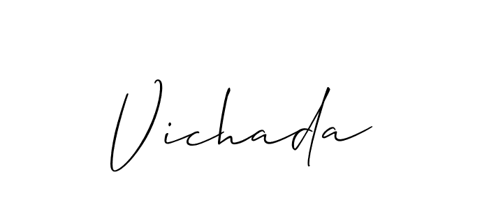 How to Draw Vichada signature style? Allison_Script is a latest design signature styles for name Vichada. Vichada signature style 2 images and pictures png