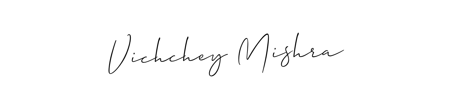 Design your own signature with our free online signature maker. With this signature software, you can create a handwritten (Allison_Script) signature for name Vichchey Mishra. Vichchey Mishra signature style 2 images and pictures png