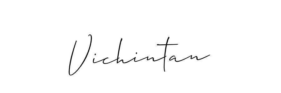 Design your own signature with our free online signature maker. With this signature software, you can create a handwritten (Allison_Script) signature for name Vichintan. Vichintan signature style 2 images and pictures png