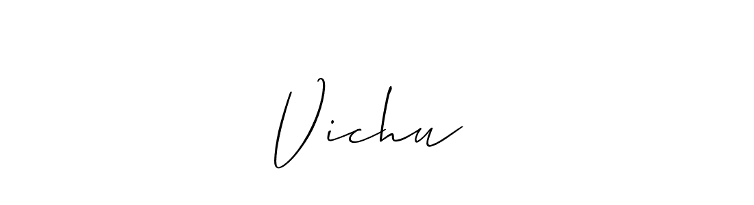 The best way (Allison_Script) to make a short signature is to pick only two or three words in your name. The name Vichu❣️ include a total of six letters. For converting this name. Vichu❣️ signature style 2 images and pictures png