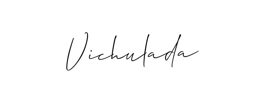 Make a beautiful signature design for name Vichulada. With this signature (Allison_Script) style, you can create a handwritten signature for free. Vichulada signature style 2 images and pictures png