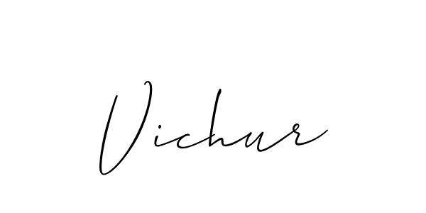 Allison_Script is a professional signature style that is perfect for those who want to add a touch of class to their signature. It is also a great choice for those who want to make their signature more unique. Get Vichur name to fancy signature for free. Vichur signature style 2 images and pictures png