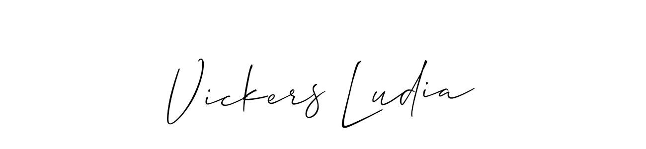 Create a beautiful signature design for name Vickers Ludia. With this signature (Allison_Script) fonts, you can make a handwritten signature for free. Vickers Ludia signature style 2 images and pictures png
