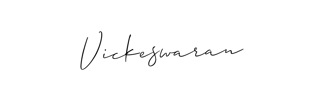 You should practise on your own different ways (Allison_Script) to write your name (Vickeswaran) in signature. don't let someone else do it for you. Vickeswaran signature style 2 images and pictures png