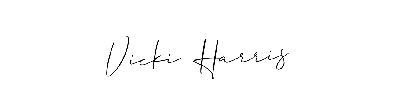 if you are searching for the best signature style for your name Vicki  Harris. so please give up your signature search. here we have designed multiple signature styles  using Allison_Script. Vicki  Harris signature style 2 images and pictures png